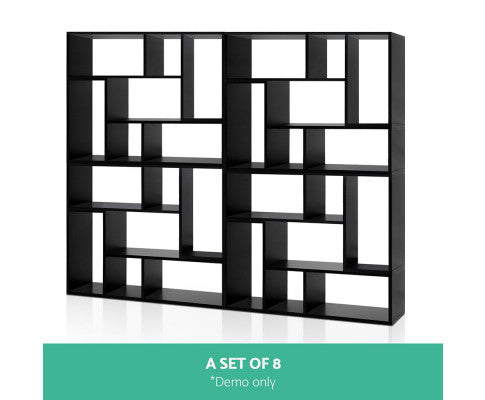 Artiss Bookshelf L Shape DIY - Black