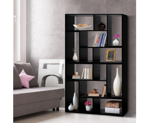 Artiss Bookshelf L Shape DIY - Black