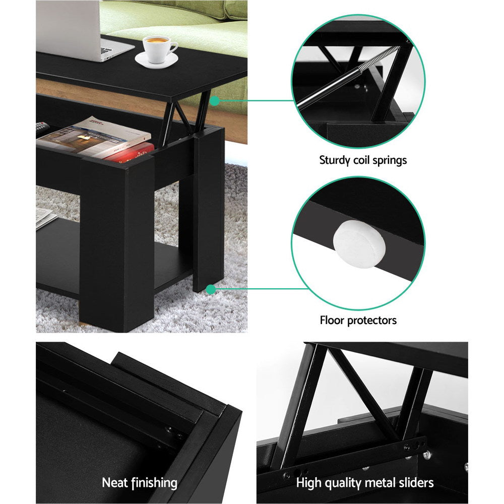 Icarion Coffee Table Lift-top - Black