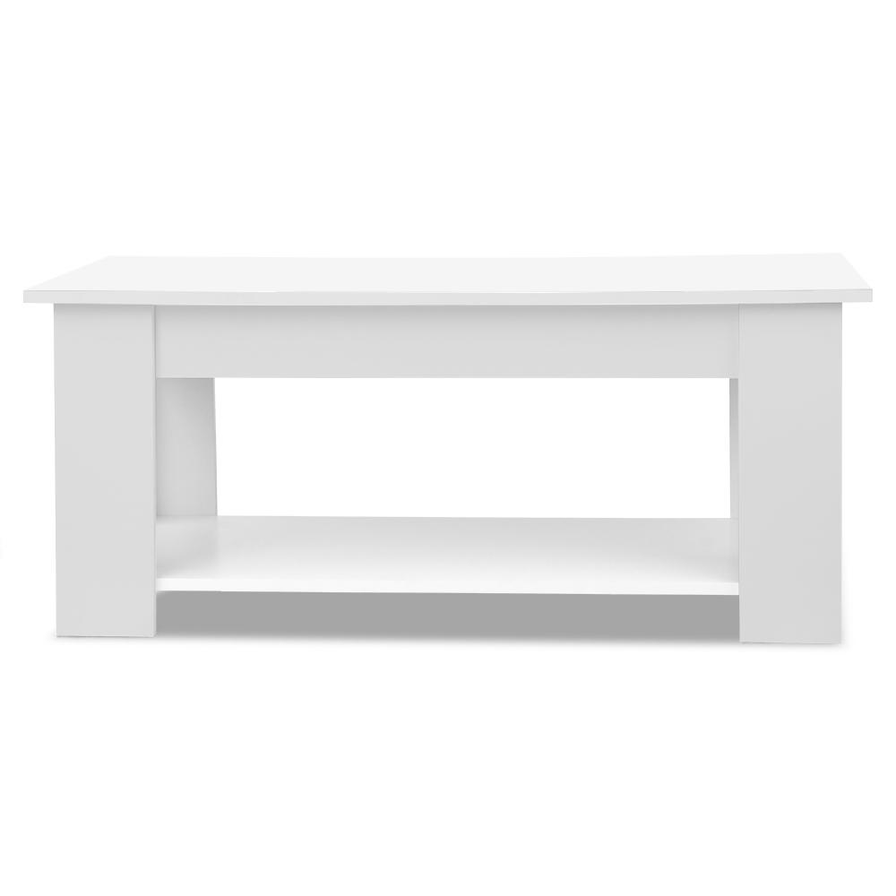 Lift Up Top Mechanical Coffee Table - White