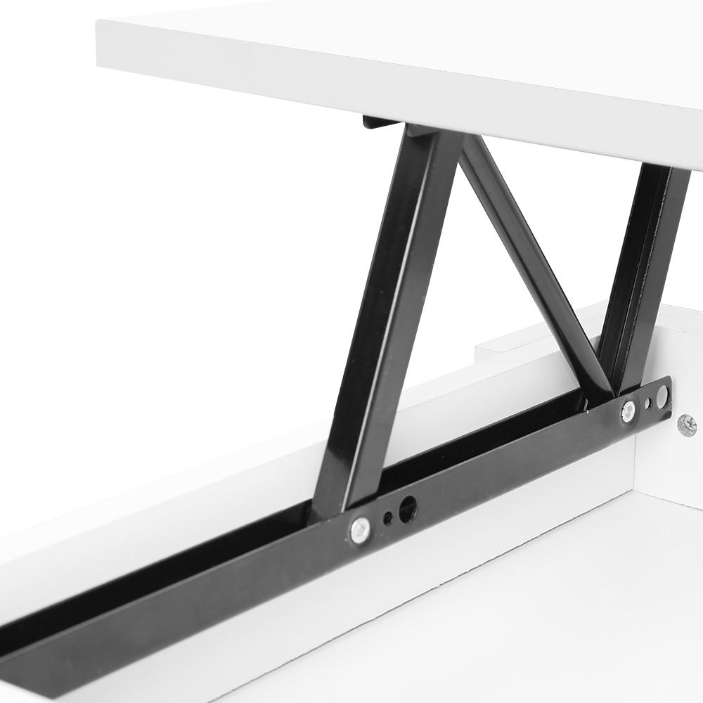 Lift Up Top Mechanical Coffee Table - White