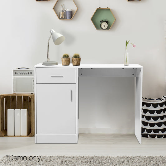 Artiss Computer Desk Drawer Cabinet White 100cm