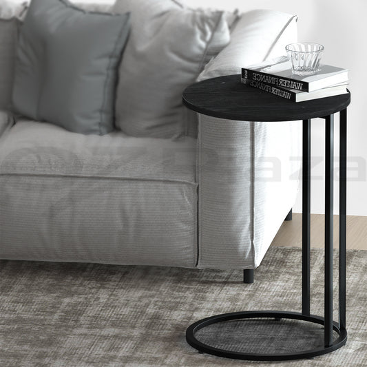 Ixiona Side End Table Round - Black