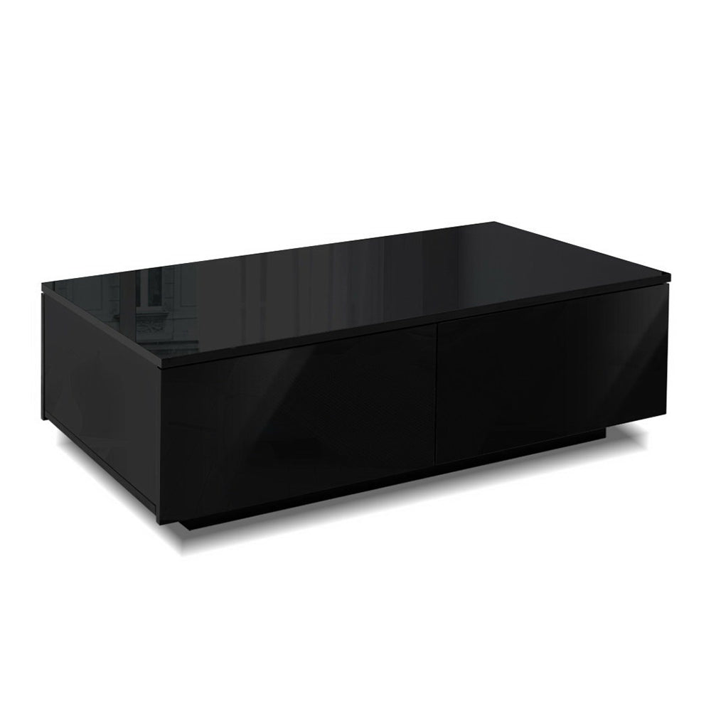 Iphion Coffee Table with 4 Drawers - Black