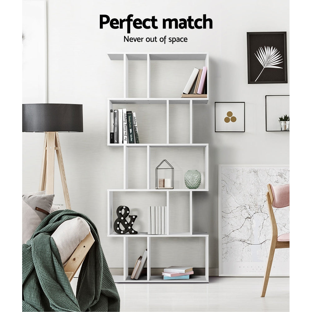 Artiss Bookshelf 5 Tiers - Rita White