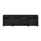 Hanns 180cm TV Cabinet Entertainment Unit Stand RGB LED Gloss 3 Doors - Black