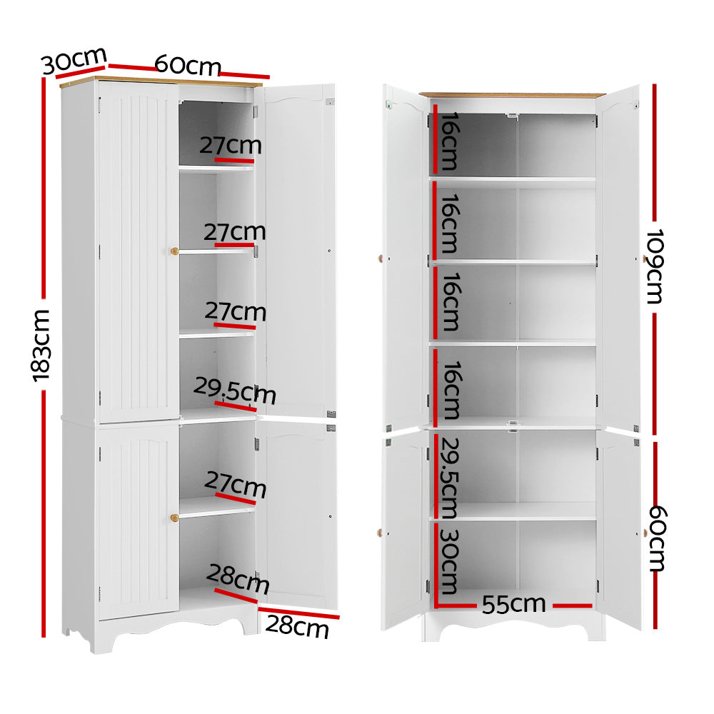 Lysander Wooden Buffet Sideboard 4 Doors - White