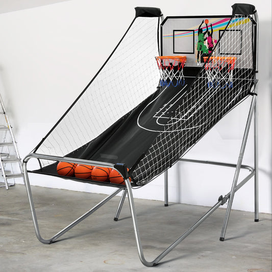 Arcade Basketball Game 8 Game Electronic Score Double Shot Indoor Kid Adult