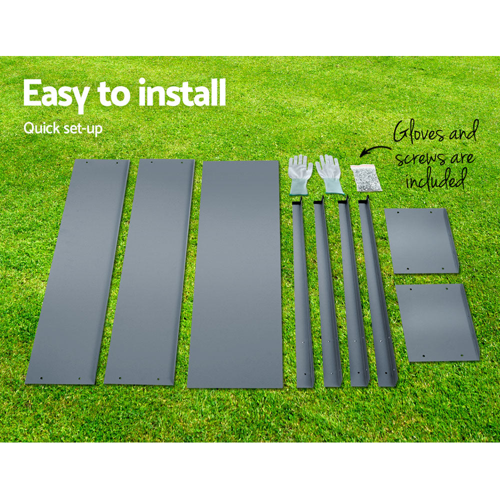 Garden Bed Elevated 100x80x30cm Planter Box Container Galvanised