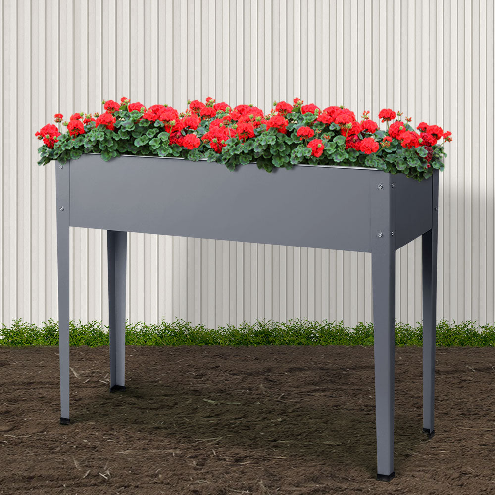 Garden Bed Elevated 100x80x30cm Planter Box Container Galvanised