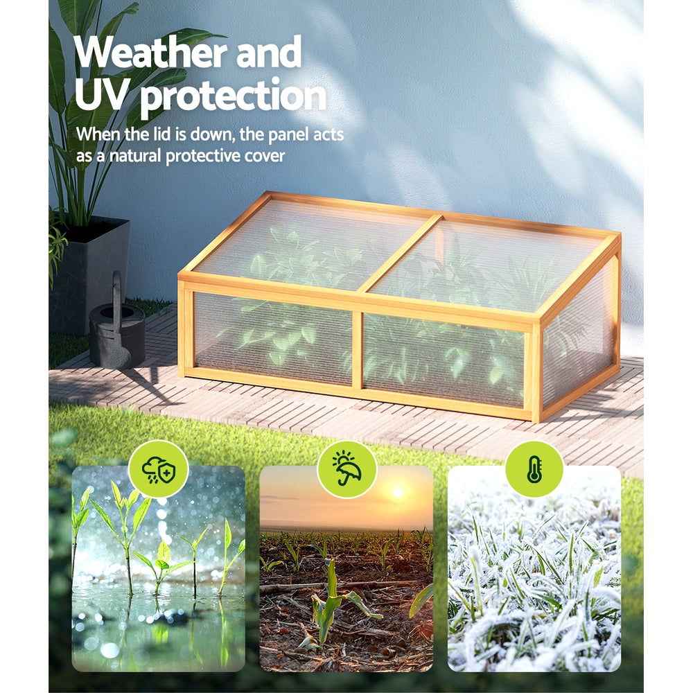 Garden Bed 110x58x42cm Wooden Planter Box Raised Container Growing