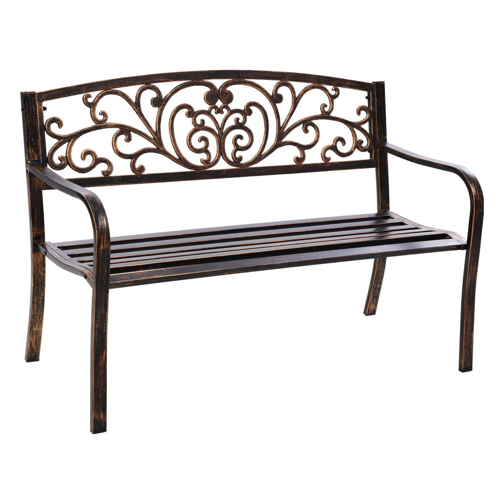 Calliope Cast Iron Garden Bench - Bronze