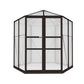 Greenhouse 2.4x2.1x2.32M Aluminium Polycarbonate Green House Garden Shed