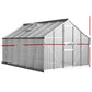 Greenhouse Aluminium Green House Garden Shed Polycarbonate 3.6x2.5M