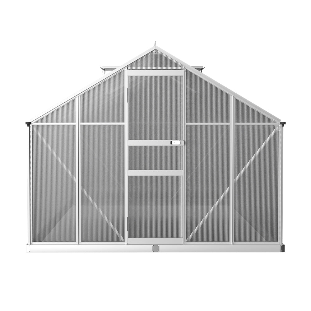 Greenhouse Aluminium Green House Garden Shed Polycarbonate 3.6x2.5M