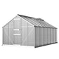 Greenhouse Aluminium Green House Polycarbonate Garden Shed 4.2x2.5M