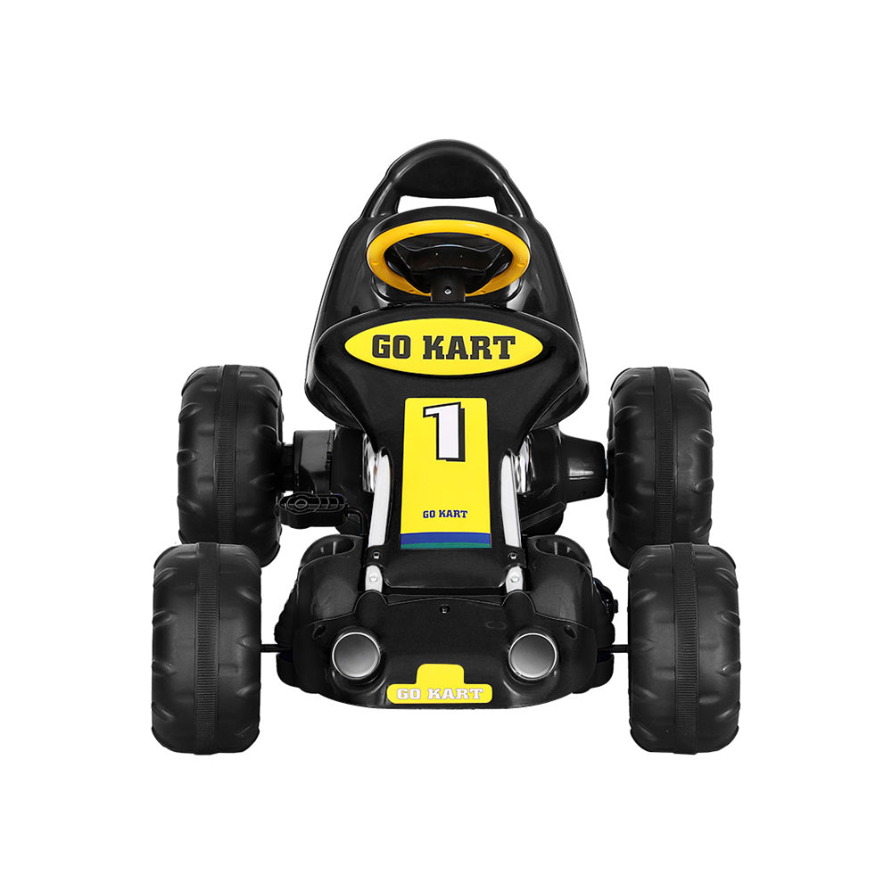 Kids Pedal Go Kart Ride On Toys Racing Car Plastic Tyre - Black