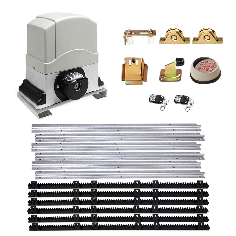 Automatic Sliding Gate Opener & Hardware Kit with Wireless Keypad