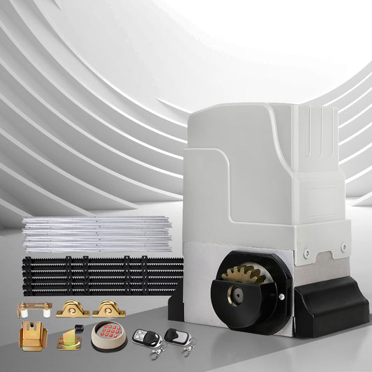 Electric Sliding Gate Opener 1800KG Motor Kit Auto Keypad Remote 6M Rail