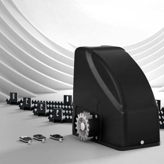 Automatic Sliding Gate Opener Kit Electric 4M 600kg 3 Control Remotes