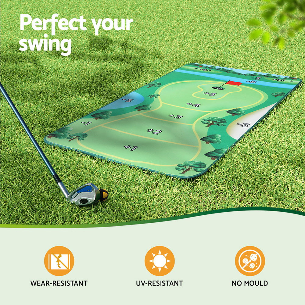 Everfit Golf Chipping Game Mat Indoor Outdoor Practice Training Aid Set