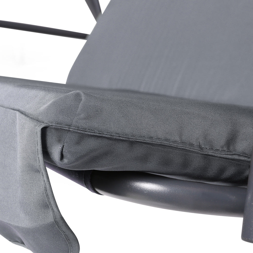 Lumin Outdoor Swing Chair Garden Chair Bench Furniture Canopy 3 Seater - Grey
