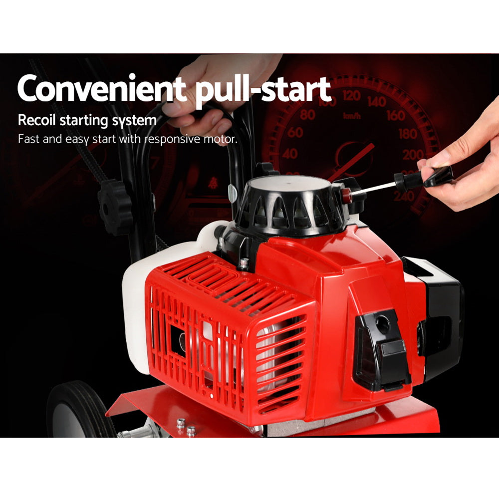 88CC Tiller Garden Cultivator Rototiller 6 Blades Soil Plower Rotary Hoe