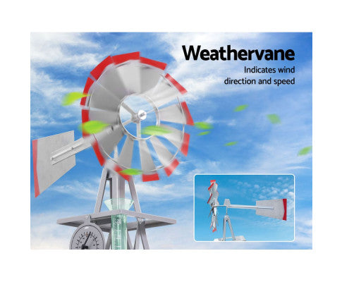 Garden Windmill 4ft 146cm Metal Ornaments Outdoor Decor Ornamental Wind Will