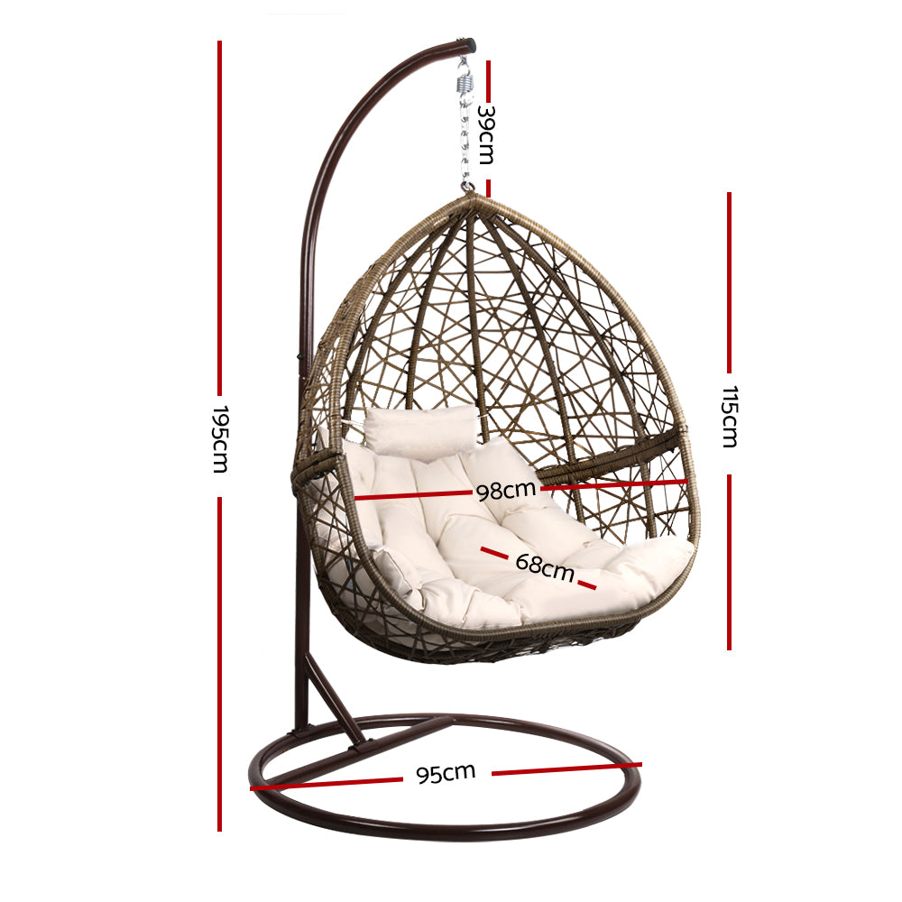 Cordi Egg Swing Chair Outdoor Hanging - Latte