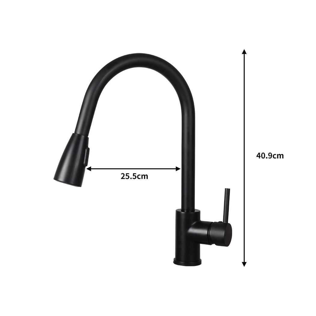 Kitchen Faucet Extender Tap Pull Out Brass Mixer Taps Sink Vanity Swivel Wels Black