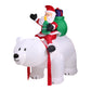 Santa Snowman 2.1M Christmas Inflatable with LED Light Xmas Decoration Outdoor