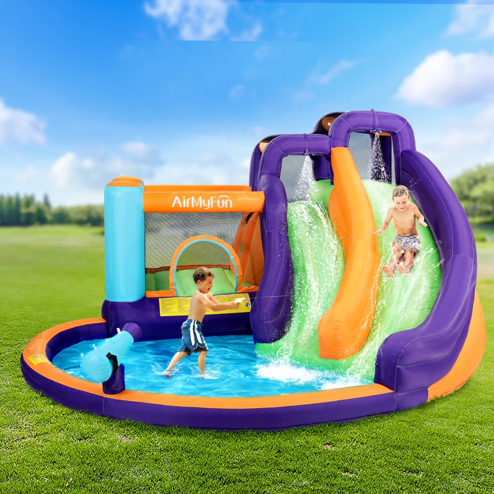 Inflatable Water Slide Kids Jumping Castle Splash Outdoor Double Slide