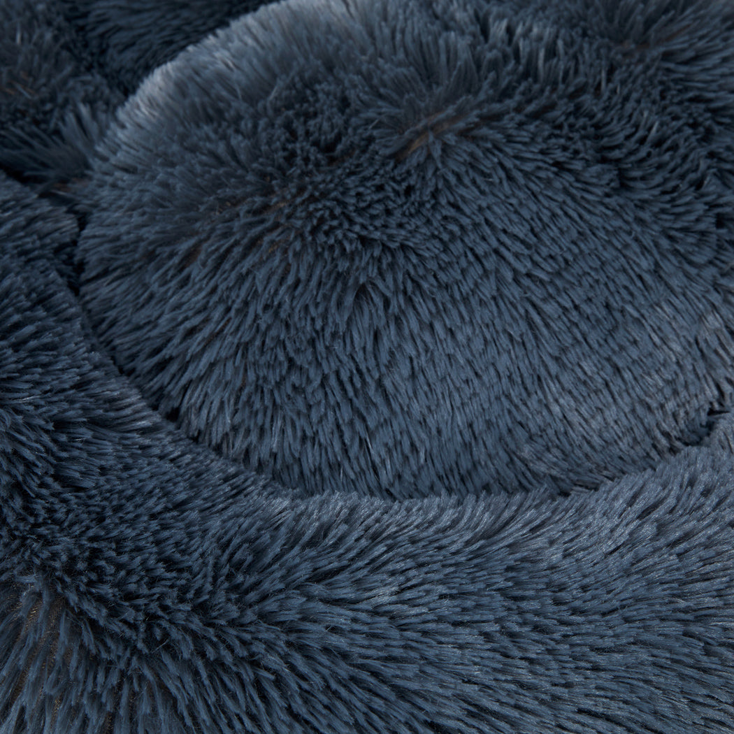 Molossus Dog Beds Pet Calming Donut Nest Deep Sleeping Bed - Blue LARGE