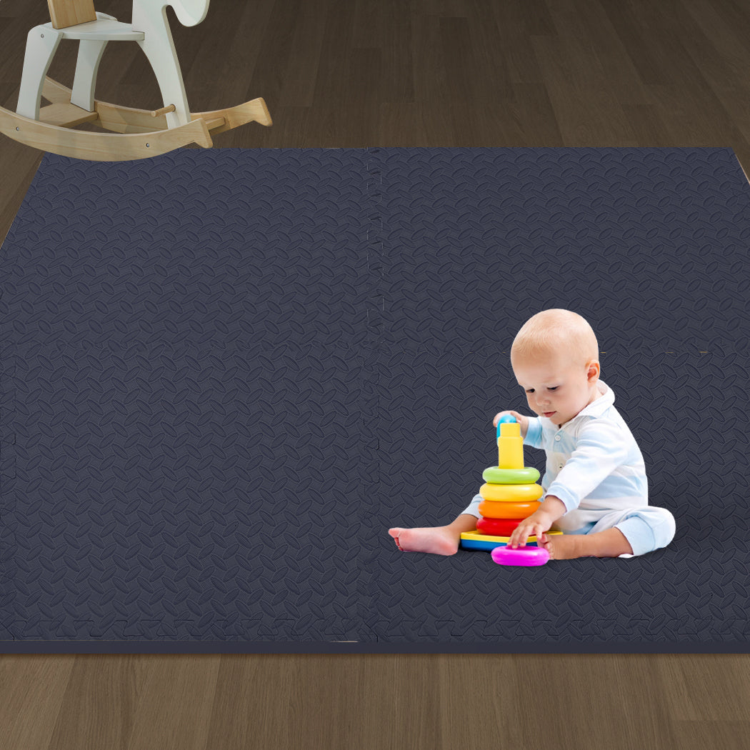 Kids Play Mat Floor Baby Crawling Mats Foldable Waterproof Carpet Navy