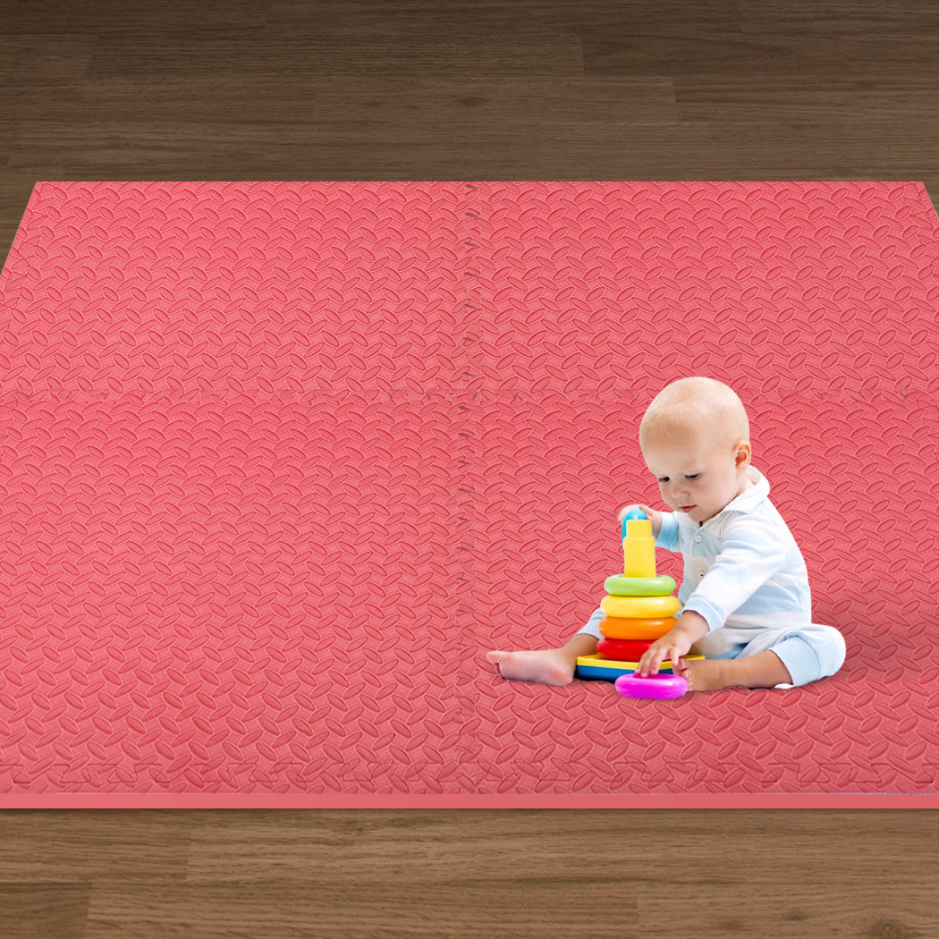 Kids Play Mat Floor Baby Crawling Mats Foldable Waterproof Carpet Red