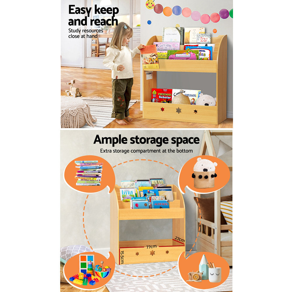 Kids Bookshelf Children Toys Storage Shelf Rack Organiser Bookcase Display