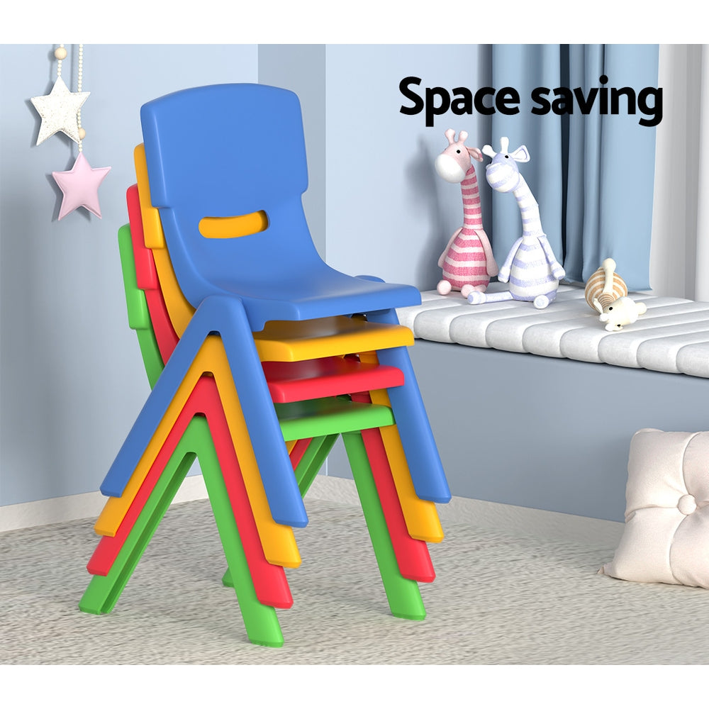 Philo 9-Piece Kids Table & Chairs Set 120cm Study Desk Furniture Plastic - Multicolour