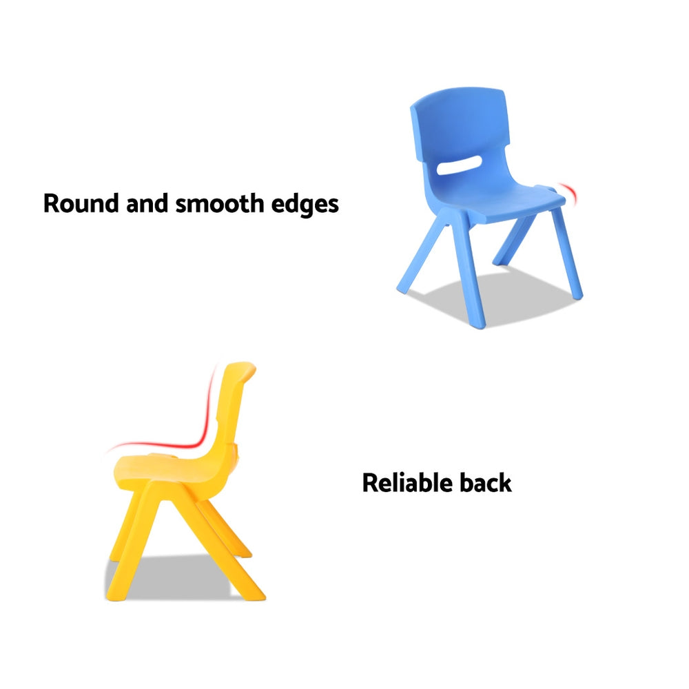 Philo 9-Piece Kids Table & Chairs Set 120cm Study Desk Furniture Plastic - Multicolour