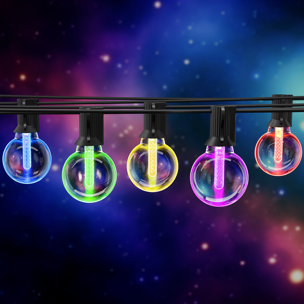 Smart Festoon Lights Outdoor Waterproof RGB LED String Light WIFI APP