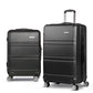 Set 2 Suitcase Hardcase Trolley Travel Carry Black
