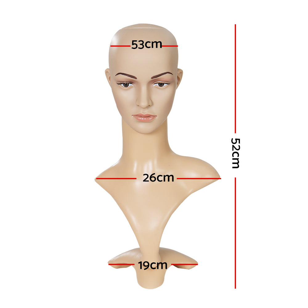 Female Mannequin Head Dummy Model Display Stand