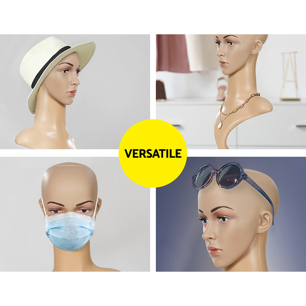 Female Mannequin Head Dummy Model Display Stand