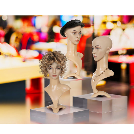 Female Mannequin Head Dummy Model Display Stand