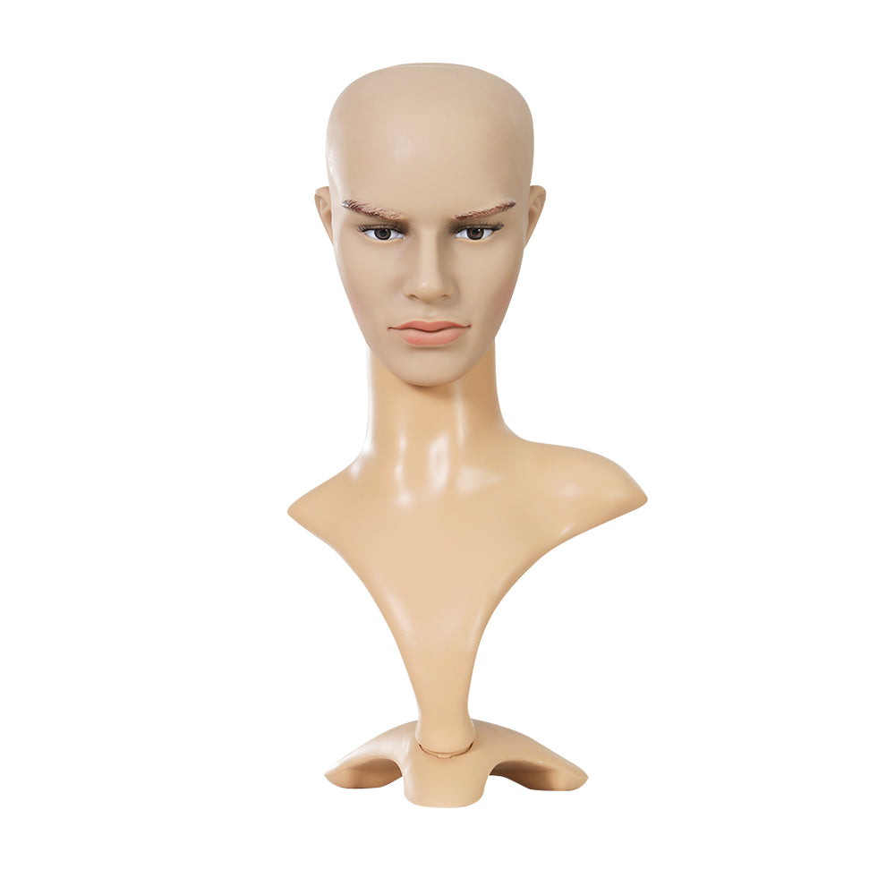 Male Mannequin Head Dummy Model Display Shop Stand Professional Use