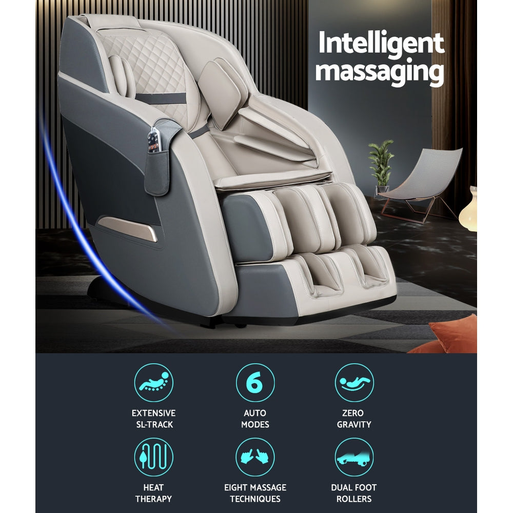 Eryx Electric Massage Chair Zero Gravity Recliner Shiatsu Kneading Massager - Grey