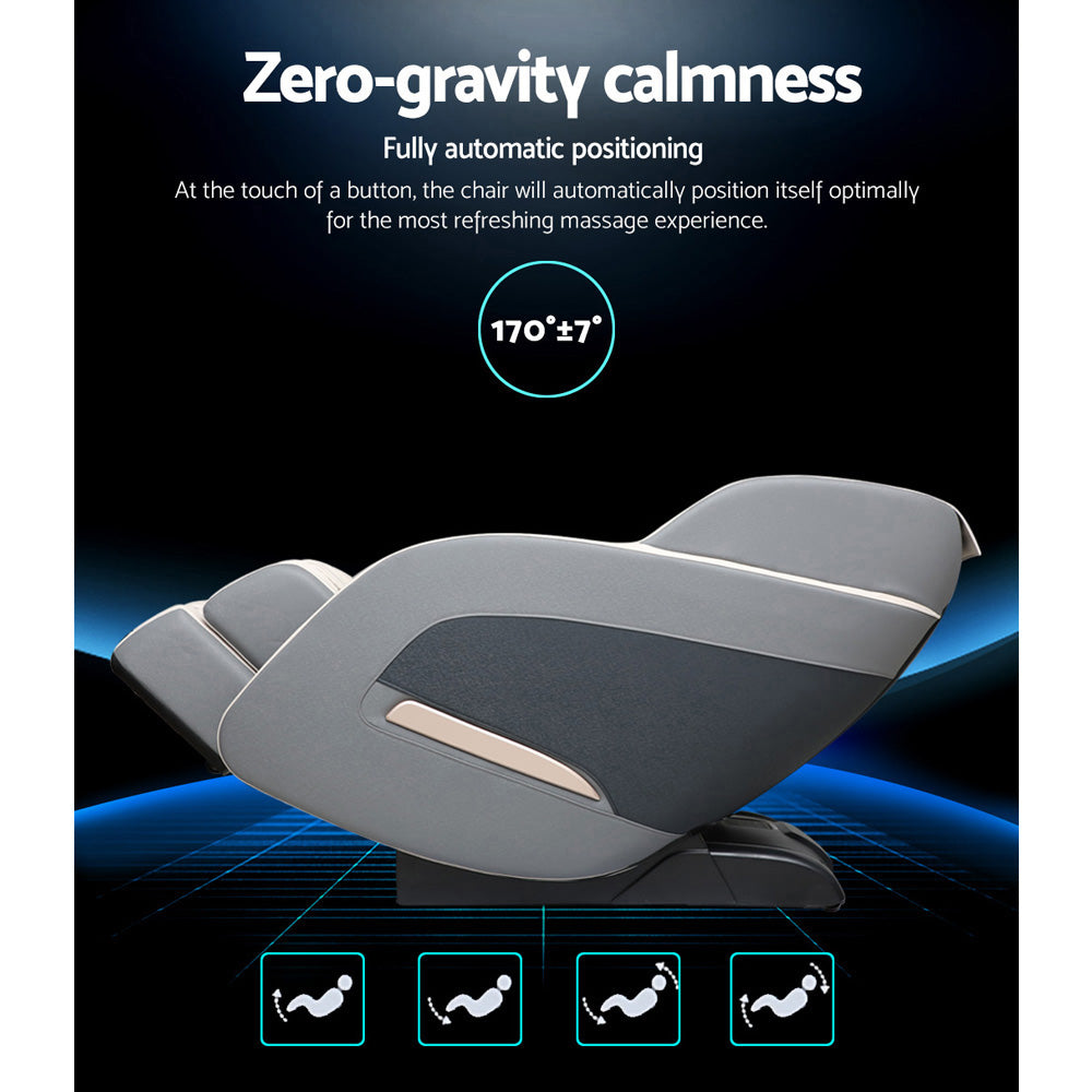 Eryx Electric Massage Chair Zero Gravity Recliner Shiatsu Kneading Massager - Grey