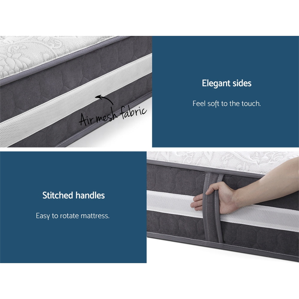 Elmira 30cm Thick Tight Top Pocket Spring Mattress - Double