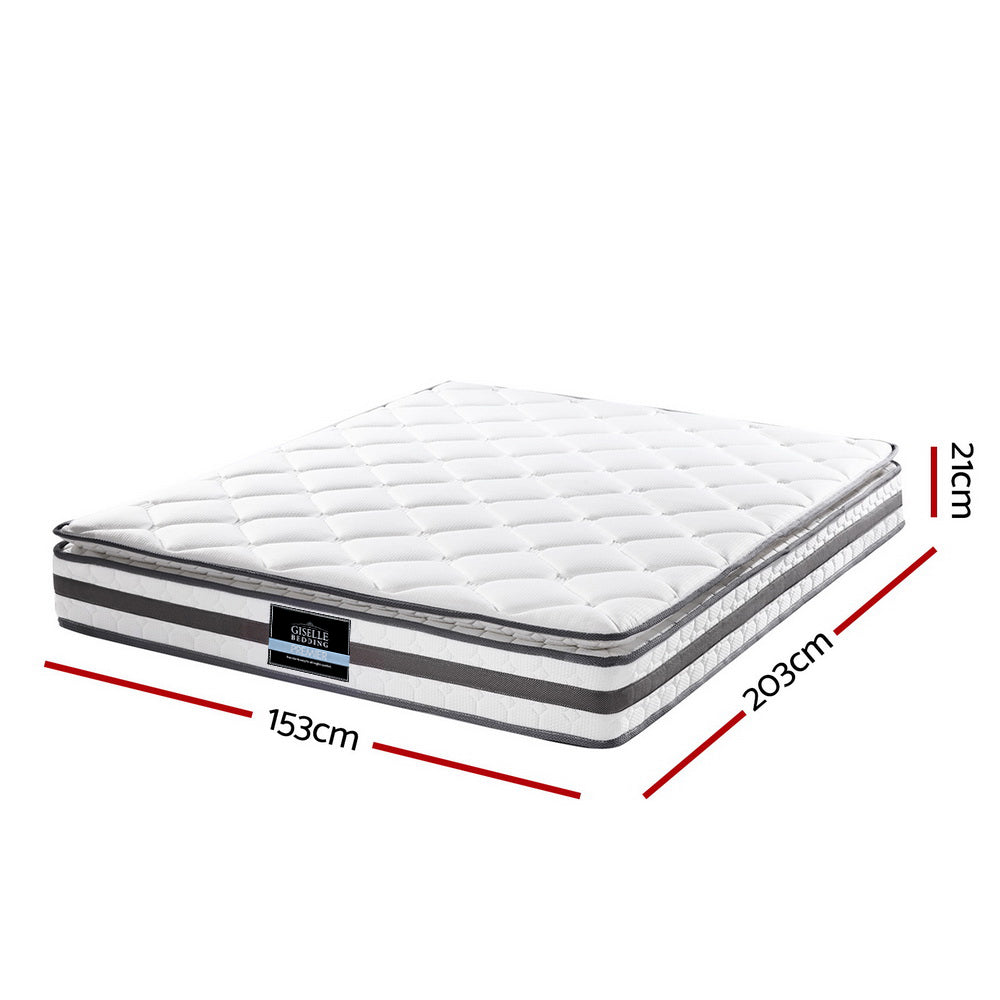 Rio 21cm Thick Pillow Top Spring Mattress - Queen