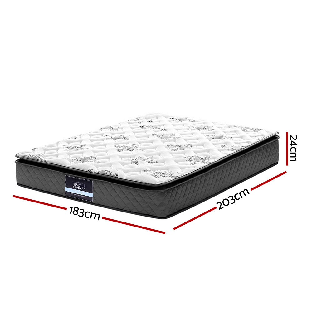 Zaire 24cm Thick Pillow Top Spring Mattress - King