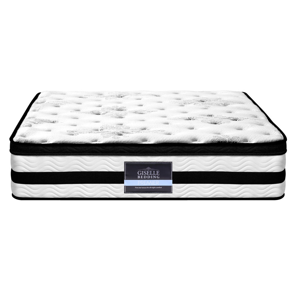 Zaria 34cm Thick Plush Euro Top Pocket Spring Mattress - Double